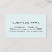 Monogram Azure neist Farbe Hintergrund Visitenkarte (Rückseite)