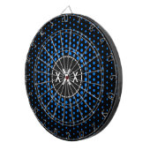Monogram Azure Techno Dots Modern Dartscheibe (Vorderseite rechts)