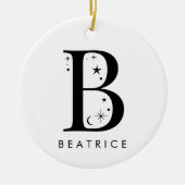 Monogram B Celestie Name Keramik Ornament (Vorne)