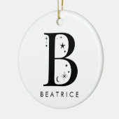 Monogram B Celestie Name Keramik Ornament (Links)
