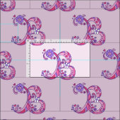 Monogram B dekorativer personalisierter Buchstaben Stoff (Kachel)