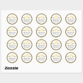 Monogram B Gastgeschenk Hochzeit Danke Stickers (Blatt)