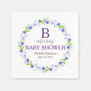 Monogram B ist für Babydusche geeignet Serviette