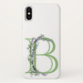 Monogram B Lavendel Eucalyptus Case-Mate iPhone Hülle (Rückseite)