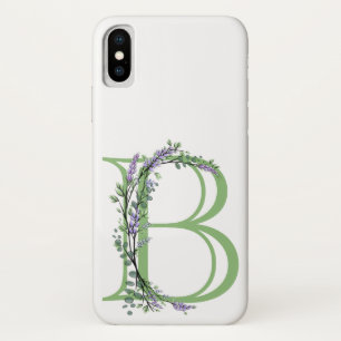 Monogram B Lavendel Eucalyptus Case-Mate iPhone Hülle