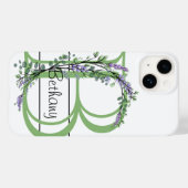 Monogram B Lavendel Eucalyptus Case-Mate iPhone Hülle (Rückseite (Horizontal))