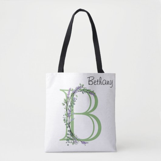 Monogram B Lavendel Eucalyptus Tasche (Vorderseite)
