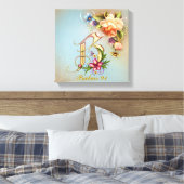 Monogram B Premium Wrapped Canvas (Gloss) Leinwanddruck (Insitu (Schlafzimmer))