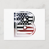 Monogram B USA Flag Postkarte (Vorderseite)