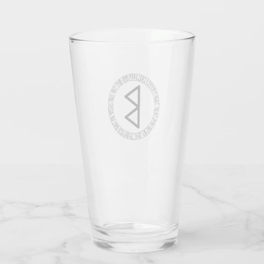 Monogram B - Viking Style - Pint Glass Glas (Rückseite)