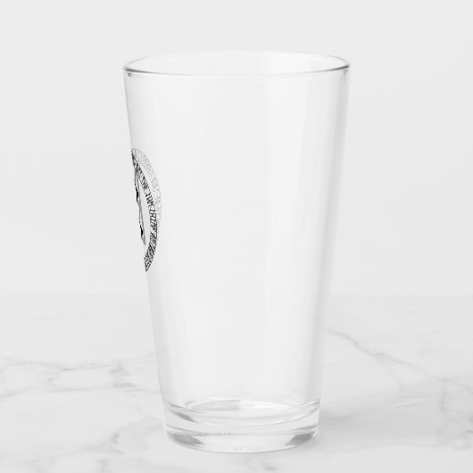 Monogram B - Viking Style - Pint Glass Glas (Links)