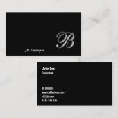 Monogram B-Visitenkarten Visitenkarte (Vorne/Hinten)