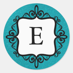 Monogram Baby Announction Umschlag Aufkleber