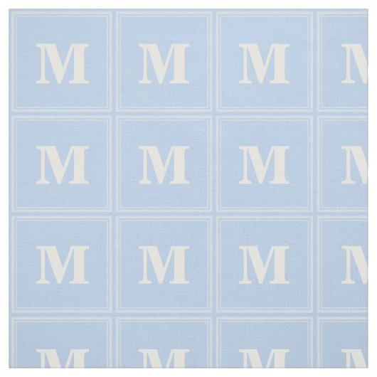 Monogram Baby Blue Stoff (Muster)
