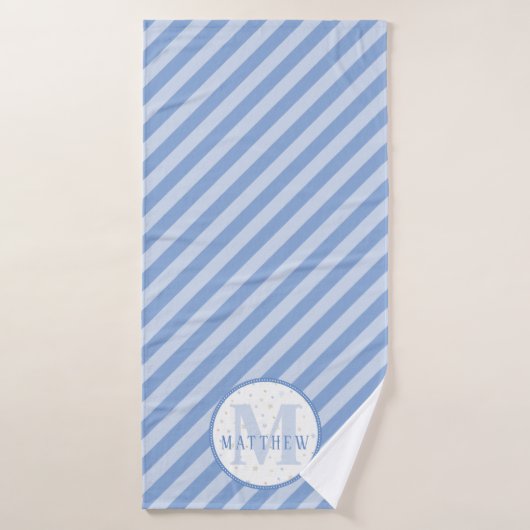 Monogram Baby Boy Blue Badehandtuch (Badehandtuch)