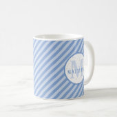 Monogram Baby Boy Blue  Kaffeetasse (VorderseiteRechts)