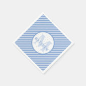 Monogram Baby Boy Blue Serviette (Ecke)