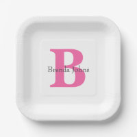 Monogram Baby Dusche Brautparty Rosa Niedlich