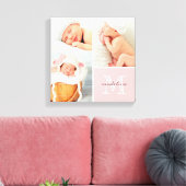 Monogram Baby Foto Collage Canvas Print Leinwanddruck (Insitu (Wohnzimmer))