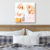 Monogram Baby Foto Collage Canvas Print Leinwanddruck (Insitu (Schlafzimmer))