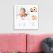 Monogram Baby Foto Collage Wrapped Canvas Print Leinwanddruck (Insitu (Wohnzimmer))