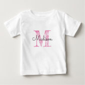 Monogram Baby Girl Baby T-shirt (Vorderseite)