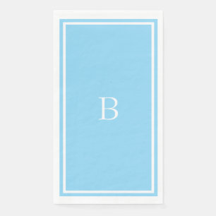 Monogram-Baby-Party Sky Blau Anfangsbuchstabe Jung Serviette