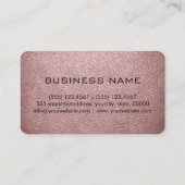 Monogram Baby Pink Leaather Look Visitenkarte (Rückseite)