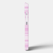 Monogram Baby Pink Streifen Case-Mate iPhone Gehäu Hülle (Rückseite / Links)