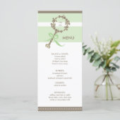 Monogram Baby Rattle Showmenü Menükarte (Stehend Vorderseite)