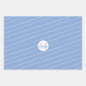 Monogram Baby Shooter Neugeborene Baby Footprint Geschenkpapier Set (Vorderseite 3)