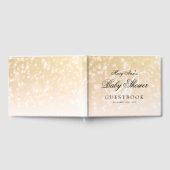 Monogram Baby Shooting Gold Bokeh Sparkle Lights Gästebuch (Voll)
