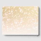 Monogram Baby Shooting Gold Bokeh Sparkle Lights Gästebuch (Rückseite)
