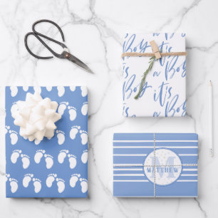 Monogram Baby Shower, Neugeborenes Baby Es ist ein Geschenkpapier Set