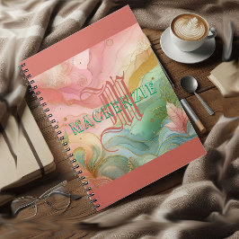 Monogram Back to School Hausaufgaben Chic Preppy G Notizblock