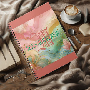 Monogram Back to School Hausaufgaben Chic Preppy G Notizblock