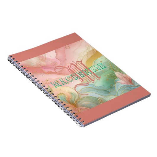 Monogram Back to School Hausaufgaben Chic Preppy G Notizblock (Rechte Seite)