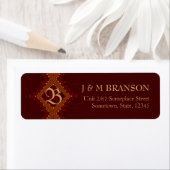 Monogram Bali Red Earth Custom Address Label (Insitu)