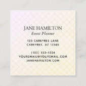 Monogram Balloons Event Plane Quadratische Visitenkarte (Rückseite)