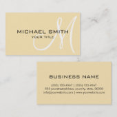 Monogram Banana Mania color background Visitenkarte (Vorne/Hinten)