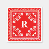 Monogram Bandanna-Muster Serviette (Vorderseite)