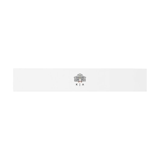 Monogram Barn Invitation Belly Band (Flach)