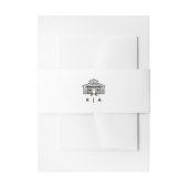 Monogram Barn Invitation Belly Band (Vorderseite Beispiel)