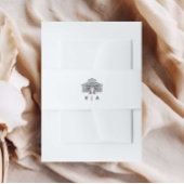 Monogram Barn Invitation Belly Band