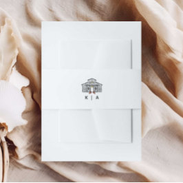 Monogram Barn Invitation Belly Band