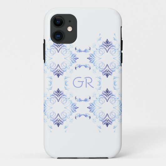 Monogram.Baroque Element Case-Mate iPhone Hülle (Rückseite)