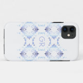 Monogram.Baroque Element Case-Mate iPhone Hülle (Rückseite (Horizontal))