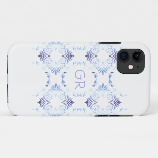 Monogram.Baroque Element Case-Mate iPhone Hülle (Rückseite (Horizontal))