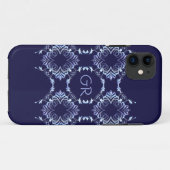 Monogram.Baroque Element Case-Mate iPhone Hülle (Rückseite (Horizontal))