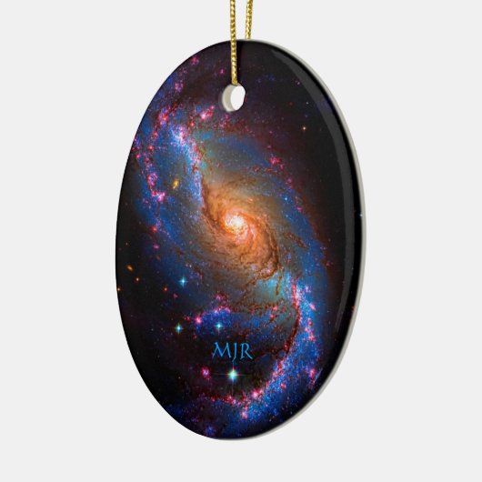 Monogram Barred Spiral Galaxy NGC 1672 Keramikornament (Links)